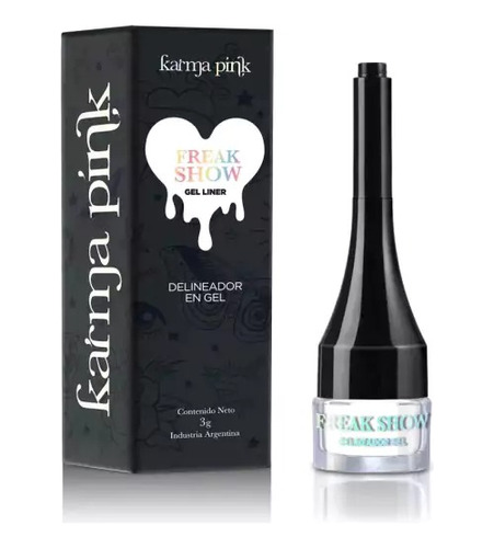 Imagen 1 de 8 de Delineador En Gel Freak Show Larga Duracion Karma Pink