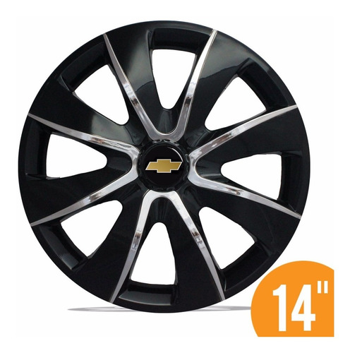 Carlota Esportiva 14 Prime Black Chrome Celta Corsa Prisma