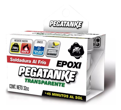 Pegamento Pegatanke Transparente 32ml Soldadura En Frío