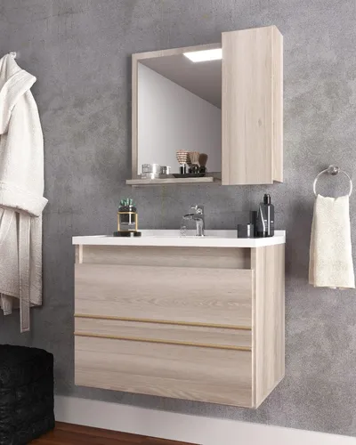 comprar Mueble De Baño - Pileta + Botiquin + Espejo + Repisas  Bacha