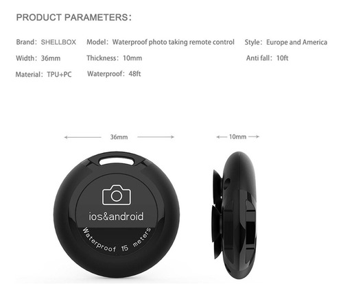 I Botón De Control Remoto Bluetooth A Prueba De Agua