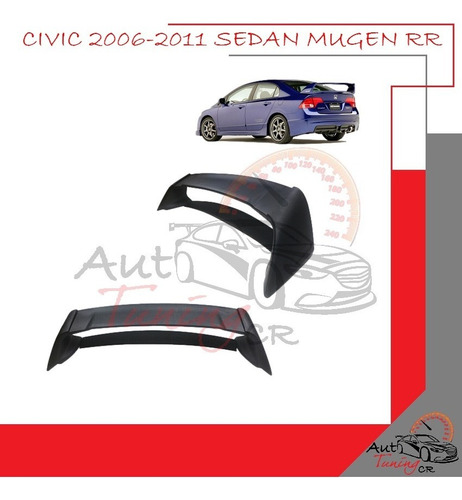 Coleta Spoiler Tapa Baul Honda Civic 2006-2011 Sedan Mugen R