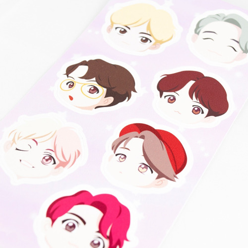 Imagen 3 de 3 de Stickers - Bts - Idol Tiny Tan - Caras
