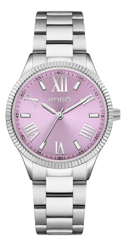Reloj De Pulsera Enso Mujer Moda Casual Correa Lila