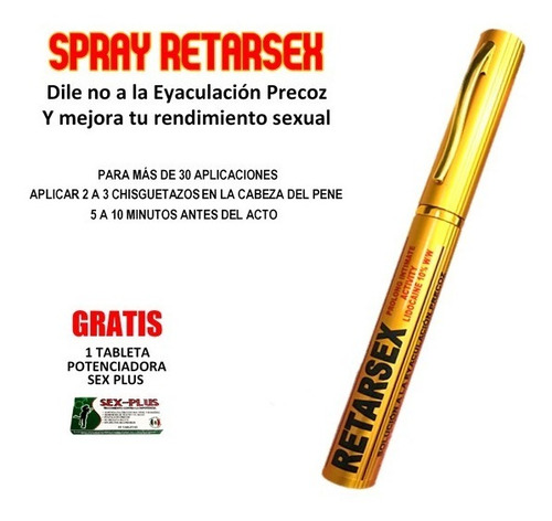 Imagen 1 de 2 de Retarsex Spray Retardante Sexual Precoz Eyaculacion Original