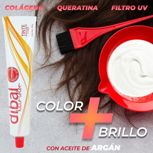 Tinte Para Cabello En Crema Dibal 100g Colores Tono 9.1 Rubio Muy Claro Ceniza