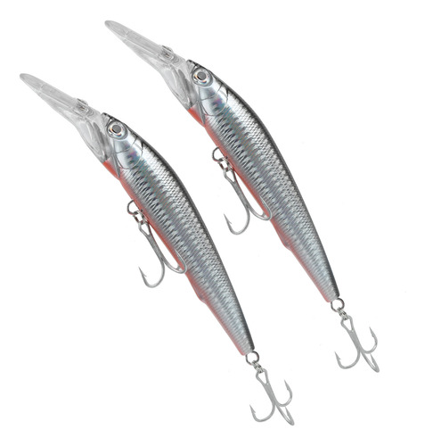 Cebo Minnow Lure, 2 Unidades, Plástico, Simulación Artificia