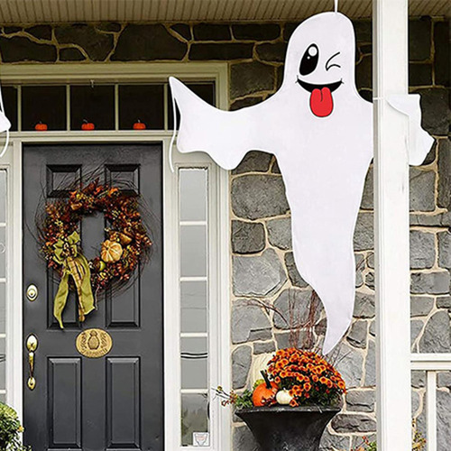 2 Spooky Tree Hanging Flags Halloween Windsock Para Interior