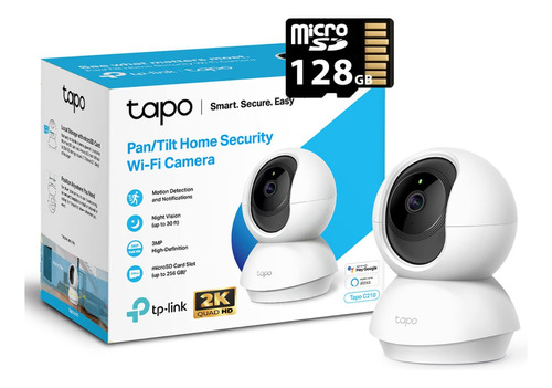 Camara Wifi Tp-link Tapo C210 2k Giratoria Voz App Sd 128gb