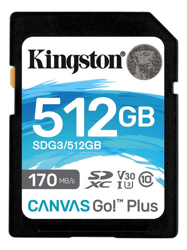 Cartão Memória Sdxc 512gb Canvas Go Plus 170mbs Kingston