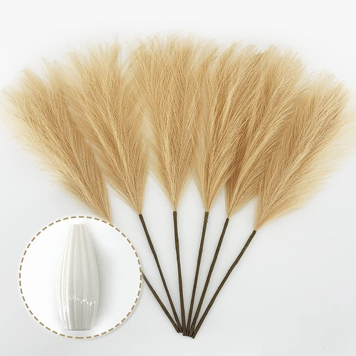 173939 45cm Beige Faux Small Pampas Grass Con Jarrón I...