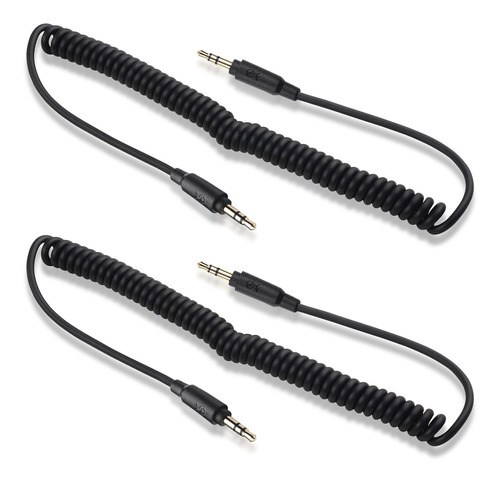 Cable Matters 2-pack Coiled 3.5mm Male To Male Stereo Audio