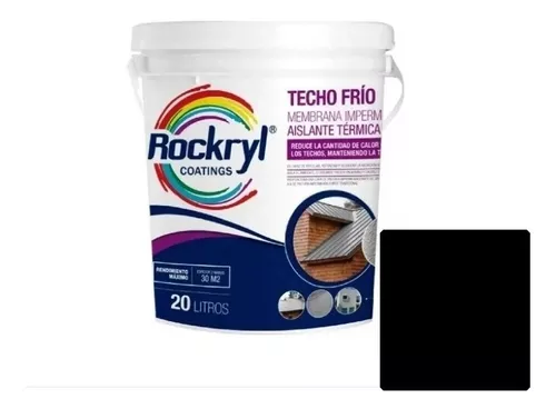 Pintura Aislante Termico Rockryl Techo Frio 20 L Balde