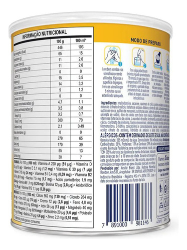 Fórmula Infantil Nutren Junior 400g Kit 02 Latas