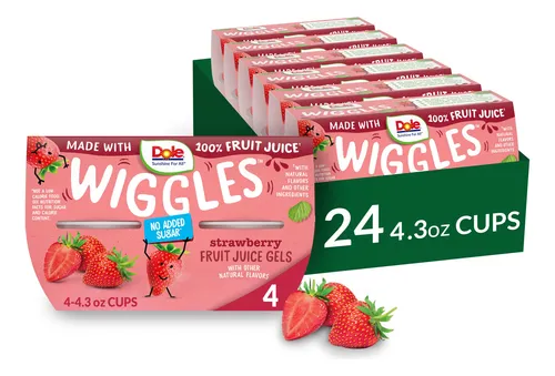 Dole Wiggles - Geles De Jugo De Fruta De Fresa, Aperitivo Sa