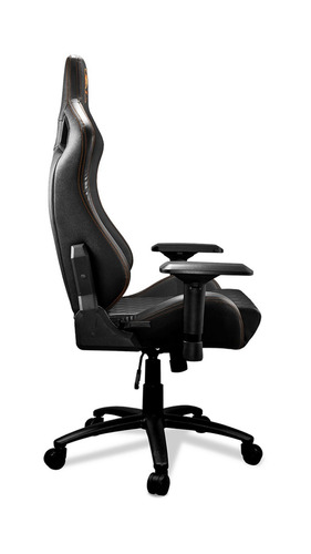 Imagen 3 de 4 de Silla de escritorio Cougar Armor S gamer ergonómica negra con tapizado de cuero sintético