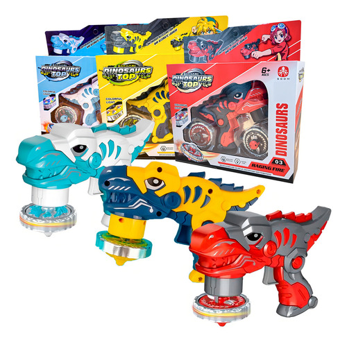 Juguete Beyblade, lanzador de dinosaurios, dragón salvaje, color amarillo