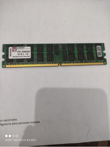 Memoria Ram Ddr2 Para Servidor 8gb Ktd Pe6950/8gb