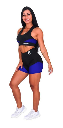 Conjunto Academia Short Cos Alto + Top Fitness Feminino 2022