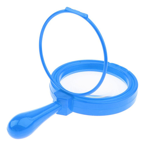 Lupa De Mano Lente De Con Soporte 4x Para Aprendizaje Azul