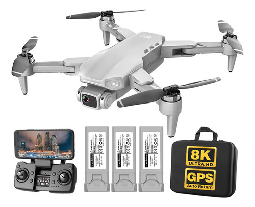 Drone Lyzrc L900 Pro Con Dual Cámara 8k Gris 5ghz 3 Batería