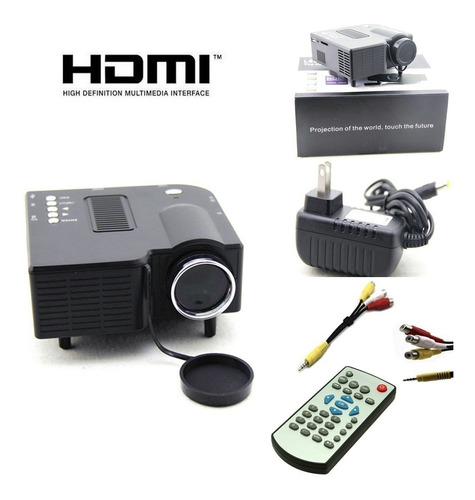 Mini Proyector 80  Led Multimedia Rca Vga Hdmi Usb Sd