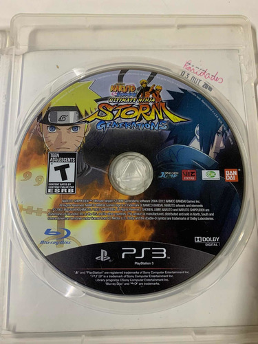 Jogo Ps3 Naruto Storm Generations Original Mídia Física (Recondicionado)