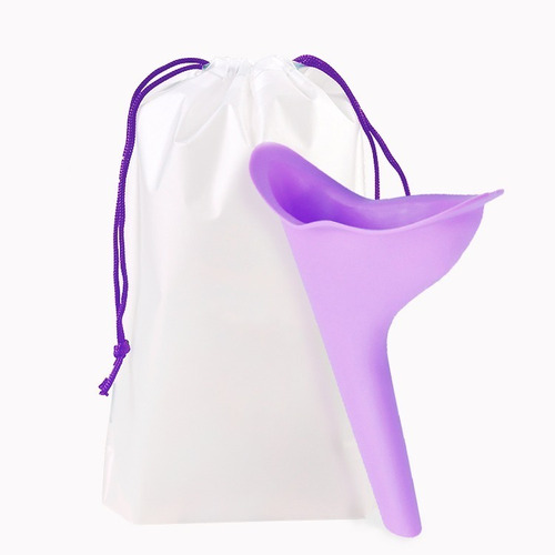 Urinal Para Camping Femenino Mujer Silicona Portatil + Bolsa