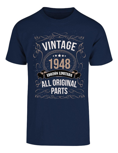 Playera Cumpleaños Personalizable-vintage-original Parts-año