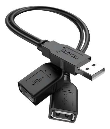 Usb 2.0 Macho A 2 Jack Hembra Doble Y Splitter Cable Adaptad