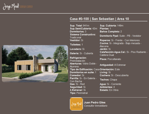 Casa Perimetral #0-100 - San Sebastian - Area 10 - 941m2 #id 2454