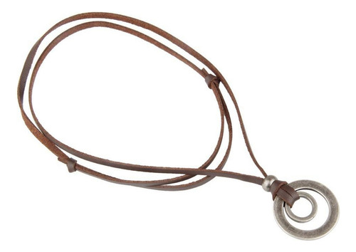 2 Correntes De Cordão De Couro Ajustáveis Para Homens