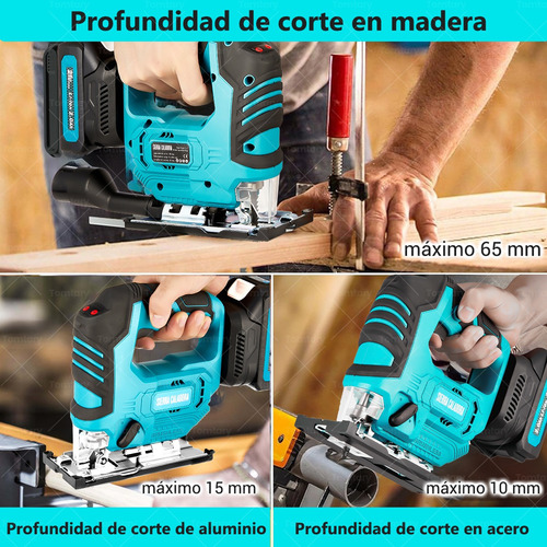 Sierra Caladora Inalámbrico 4000rpm 6 Velocidades+3 Orbital
