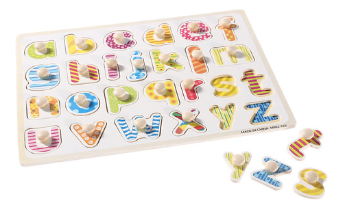 Wooden Letters Puzzle Game Educational Alphabet Board Teachi