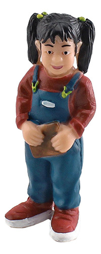 2 Figura Pintada Modelo Mini Pessoas Estatueta Criança