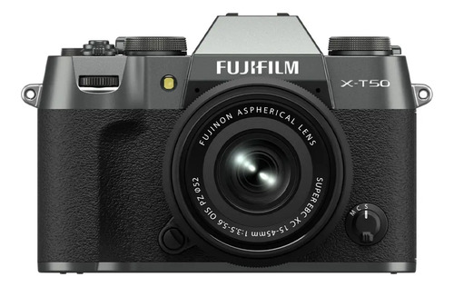 Cámara Fujifilm X-t50 Carbón 40.2 Mpx + Objetivo Xc15-45mm