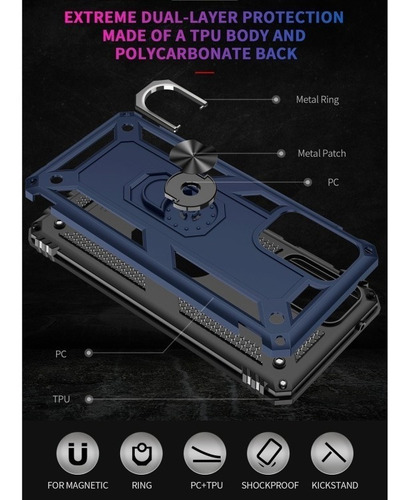 Funda Protectora Para Motorola G8 Power Lite + Cristal 21d