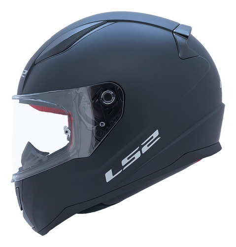 Casco Moto Ls2 Certificado Ece 2205 + Pinlock Mate Unisex Color Negro Diseño Solid Tamaño Del Casco L