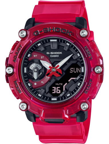 G-shock Ga2200skl-4a Reloj Sound Waves Skeleton Series, Rojo