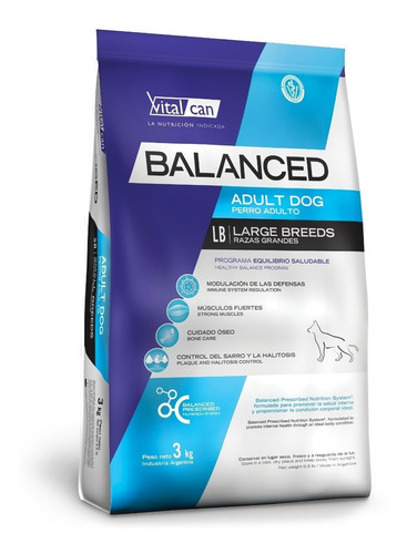 Alimento Perros Vitalcan Balanced Adult Large Breed 3kg