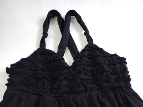 Vestido Verano Negro Marca 47 Talle 2 O 40 Elastizado 