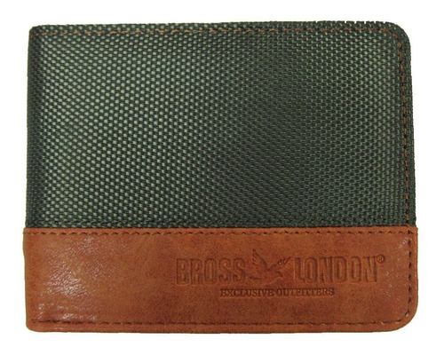 Billetera Bross Brs-6018 Hombre Cuero Pu+textil Envio Gratis