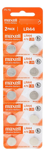 Bateria Maxell Lr44 (a76) 10 Unidad