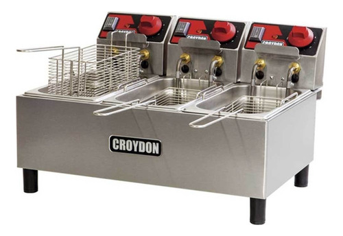 Fritadeira industrial Croydon FC3A 9L aço inoxidável 220V