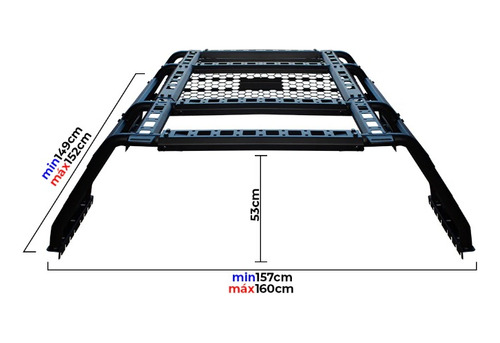 Rack Para Camioneta Pick Up Universal Ajustable Doble Barra