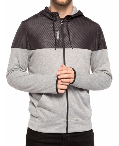 Campera Canguro Reebok Con Capucha De Hombre Mvd Sport