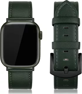 Correa Cuero Edimens Compatible Con Apple Watch 42mm Verde