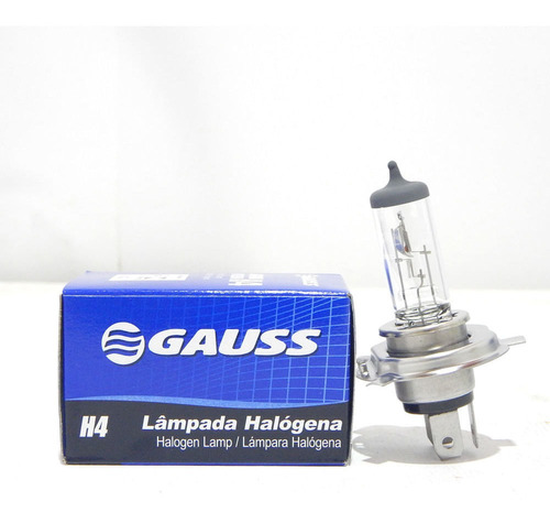 Imagem 2 de 4 de Kit C/ 10 Lâmpadas Automotivas Gauss H4 60/55w Halógena 12v