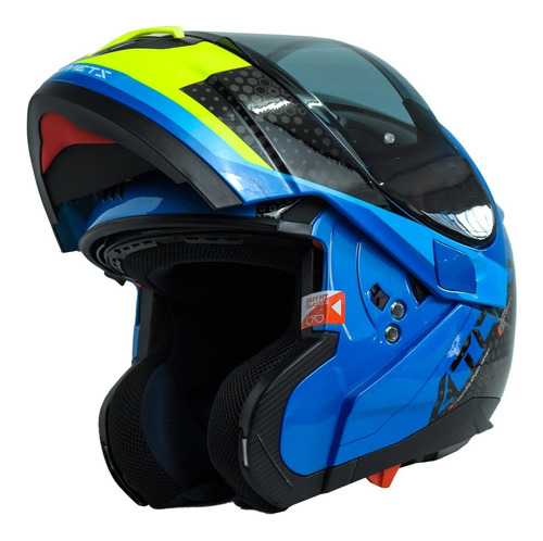 Casco Mt Helmets Atom Sv Adventure Azul Abatible Para Moto Tamaño del casco XL(61-62 cm)