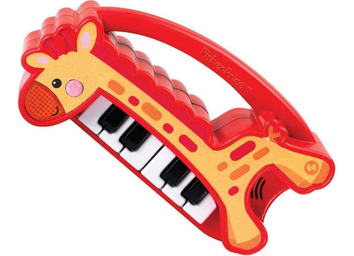 Mi Primer Piano Real Con Luz Y Sonido - Fisher Price Color Rojo Y Amarillo